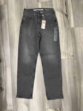 Eddie Bauer, authentic Voyager high-rise straight black jeans NEW NWT Waist